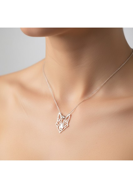 925 Ayar gümüş kolye tilki SM1957 modelleri