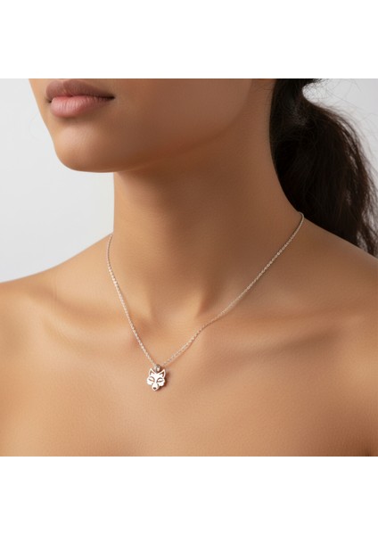 925 Ayar gümüş kolye tilki SM1973 modelleri