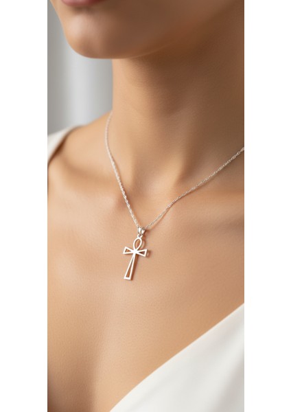 925 Ayar gümüş kolye Mısır Ankh Sembolü SM1436 modelleri