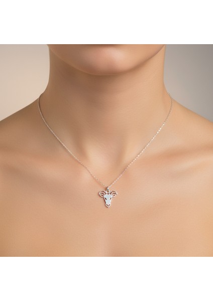 925 Ayar gümüş kolye keçi SM2353 modelleri