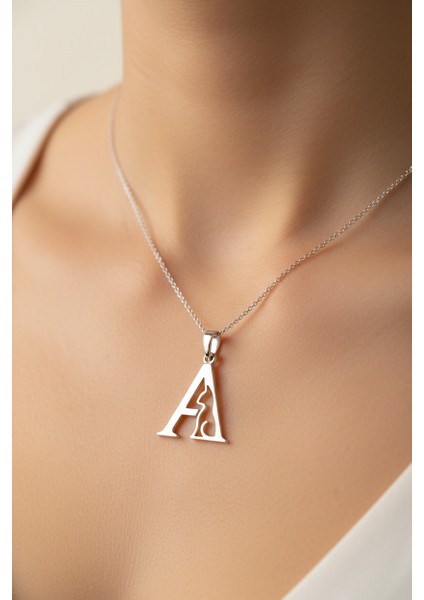 925 Ayar gümüş kolye Harf A SM2601 modelleri