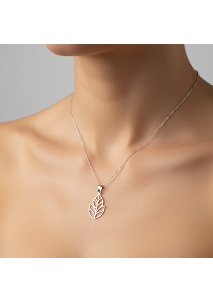 925 Ayar gümüş kolye yaprak SM1784 modelleri