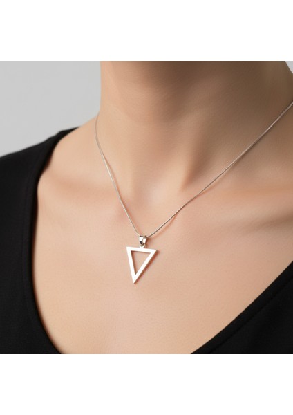 925 Ayar gümüş kolye üçgen SM3635 modelleri