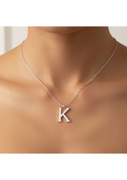 925 Ayar gümüş kolye Harf K SM2847 modelleri