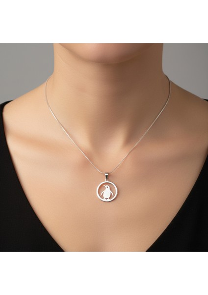 925 Ayar gümüş kolye penguen SM2912 modelleri