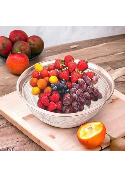 Paslanmaz Çelik Kulpsuz Süzgeç 26CM, Paslanmaz Pirinç Süzgeci, Paslamaz Çelik Mutfak Süzgeci modelleri