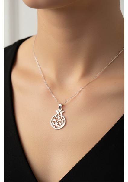 925 Ayar gümüş kolye nar SM1854 modelleri