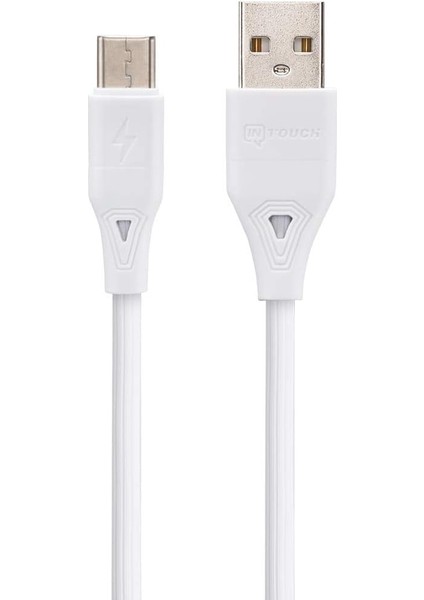 2.4 A Micro USB Data ve Şarj Kablosu, Beyaz, 1 M