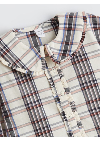 Yeni Sezon Bebe Yaka Ekose Kız Çocuk Gömlek fiyatları