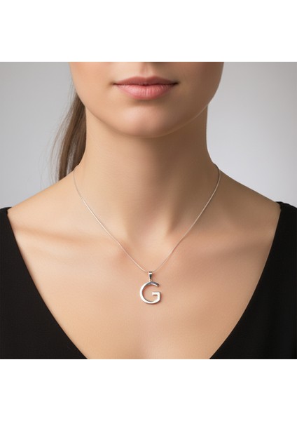 925 Ayar gümüş kolye Harf G SM2769 modelleri