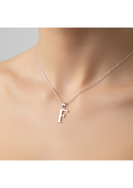 925 Ayar gümüş kolye Harf F SM2906 modelleri