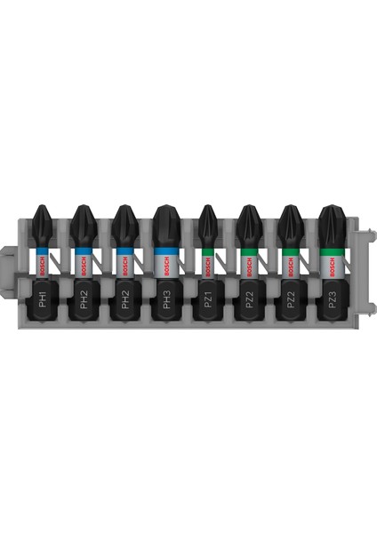 Professional Accessories 8tlg. Schrauber Bit Set Kreuzschlitz ( Control, Ph/pz, Länge 25 Mm, Pick And Click)