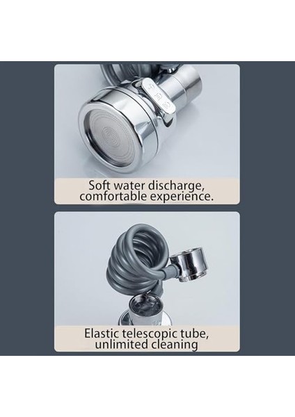 Uzatılabilir Tasarruflu Musluk Başlık - Çek Bırak Ucu 3 Fonksiyonlu, Yeni Nesil Kullanım, Püskürtücü Eki modelleri