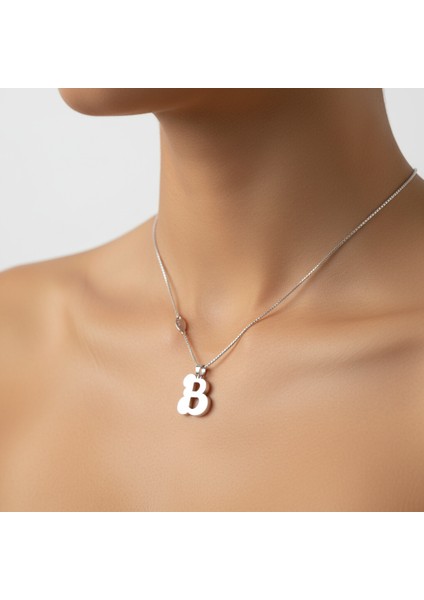 925 Ayar gümüş kolye Harf B SM2707 modelleri