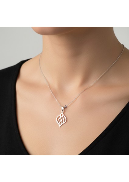 925 Ayar gümüş kolye ateş SM3508 modelleri