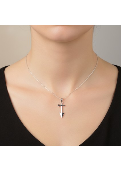 925 Ayar gümüş kolye ok SM4118 fiyatları