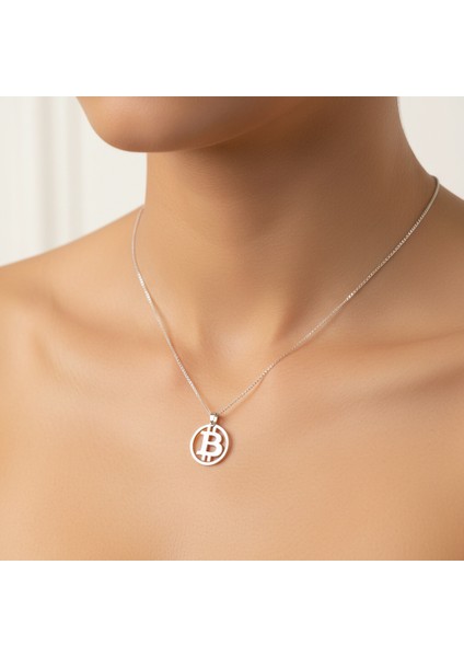 925 Ayar gümüş kolye bitcoin SM5294 modelleri