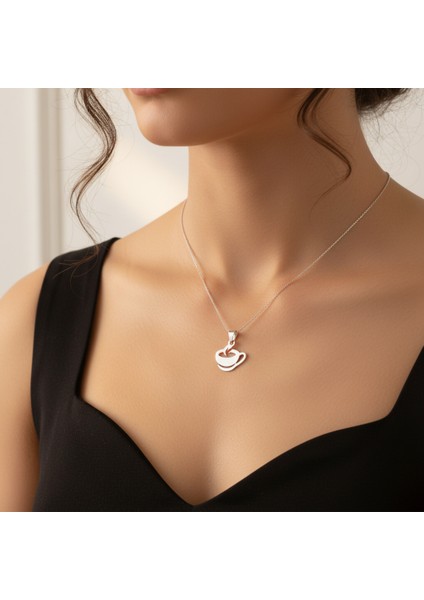 925 Ayar gümüş kolye kahve fincanı SM4462 modelleri