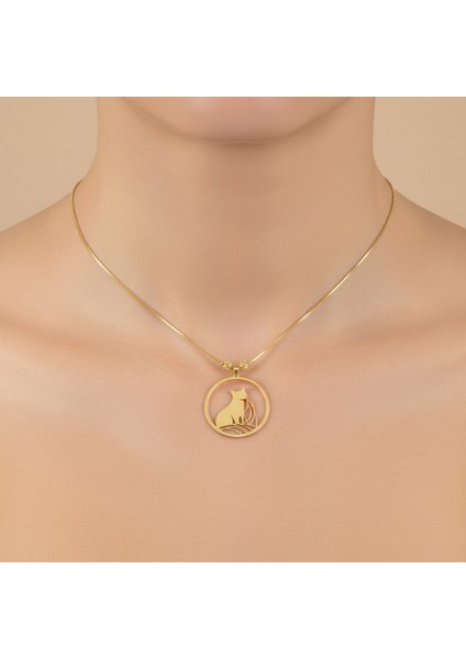 925 Ayar gümüş kolye kedi SM6315 modelleri