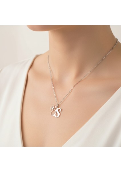925 Ayar gümüş kolye Harf S SM2647 modelleri