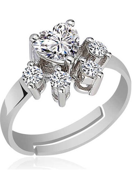 925 Ayar Gümüş Beyaz Kedi Patisi Yüzük T5137 (770770)