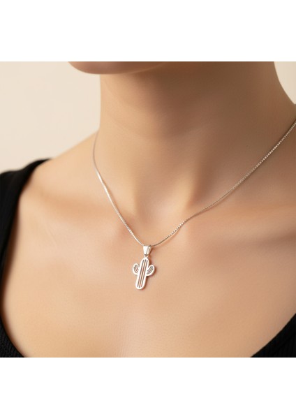 925 Ayar gümüş kolye kaktüs SM4443 modelleri