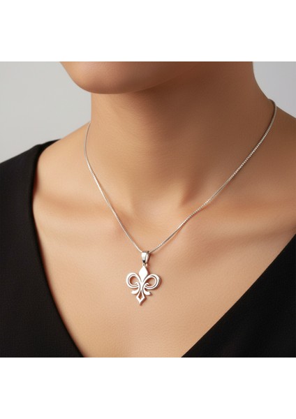 925 Ayar gümüş kolye fleur-de-lis SM4262 fiyatları