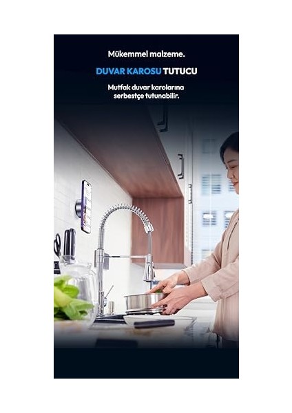 ve Manyetik Özellikli Telefonlar Için Elektrikli Vakumlu Çift Taraflı Çok Fonksiyonlu Akıllı Telefon Tutucu modelleri