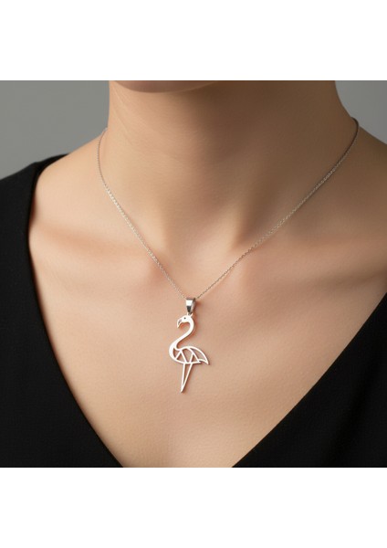 925 Ayar gümüş kolye flamingo SM5452 modelleri