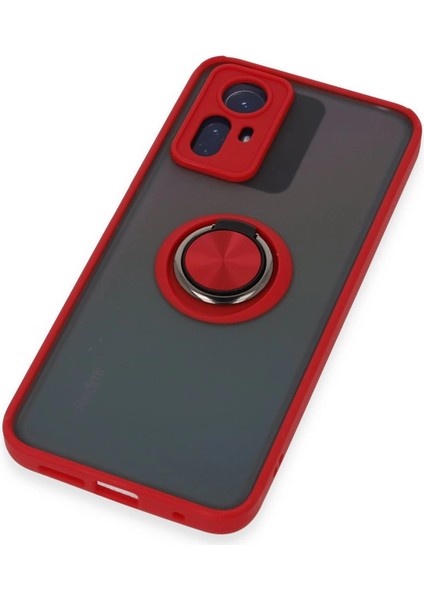 Xiaomi Redmi Note 12S Kılıf Montreal Yüzüklü Silikon Kapak - Kırmızı indirimleri