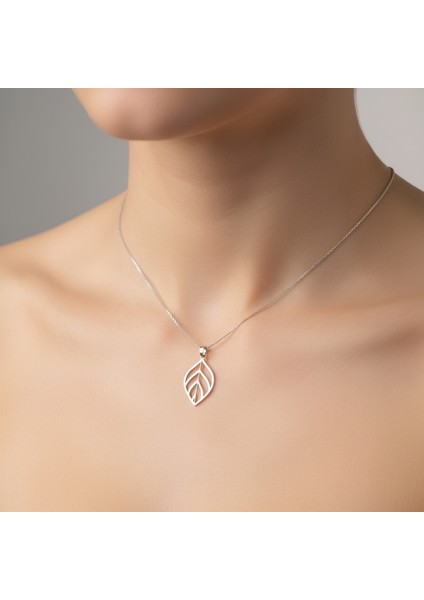 925 Ayar gümüş kolye yaprak SM7286 fırsatları