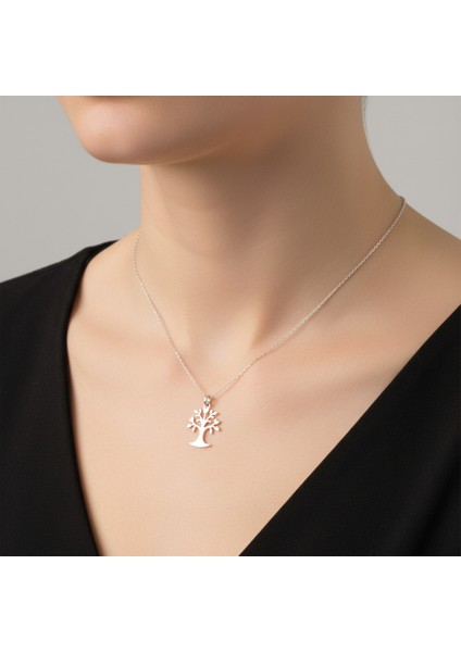 925 Ayar gümüş kolye ağaç SM5118 modelleri