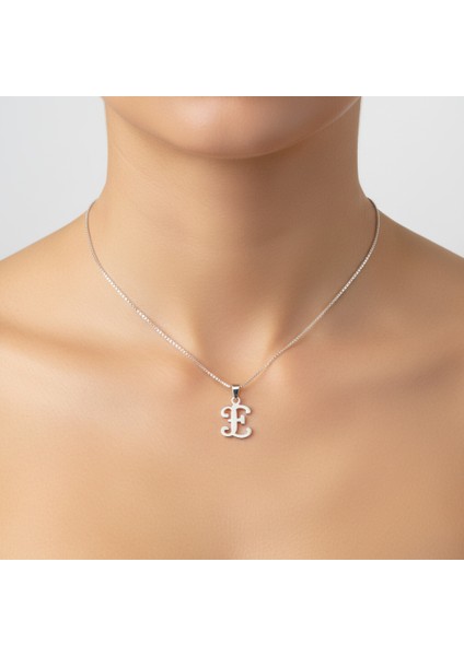 925 Ayar gümüş kolye Harf E SM6034 fırsatları