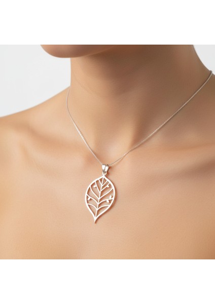 925 Ayar gümüş kolye yaprak SM7325 fırsatları