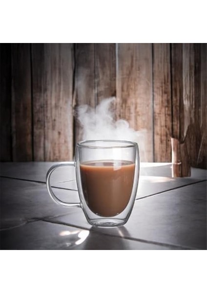 1 Adet Şeffaf Çift Cidarlı Borosilikat Cam 300 ml Çift Cidarlı Cam Kahve Fincanı, Çift Cidarlı Cam Çay Bardağı modelleri