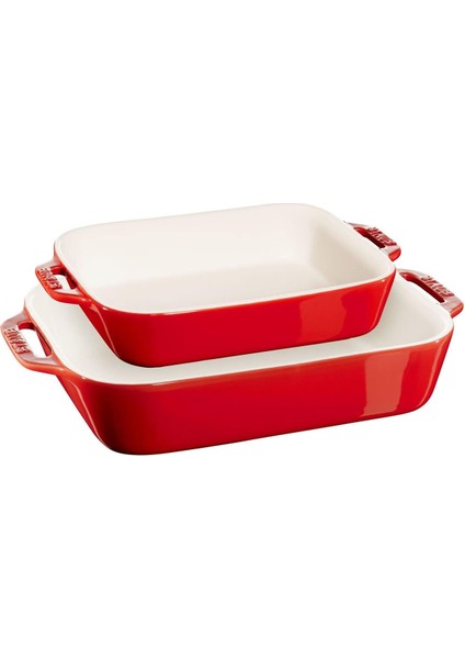 Fırın Kabı Seti, 2'li, Dikdörtgen, Ceramic By