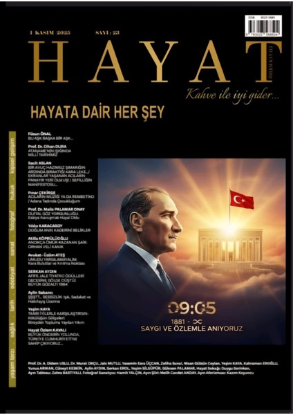Hayat Dergisi- Kasım 2025, Sayı:23 fiyatları