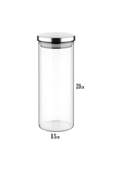 1000ML Vakumlu Metal Kapaklı Borosilikat Cam Kavanoz (8.5CM*20CM) 1 Adet fiyatları