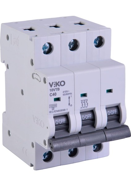 10VTB-3C40 Otomatik Sigorta 10KA C Tipi 3 Kutup 40A