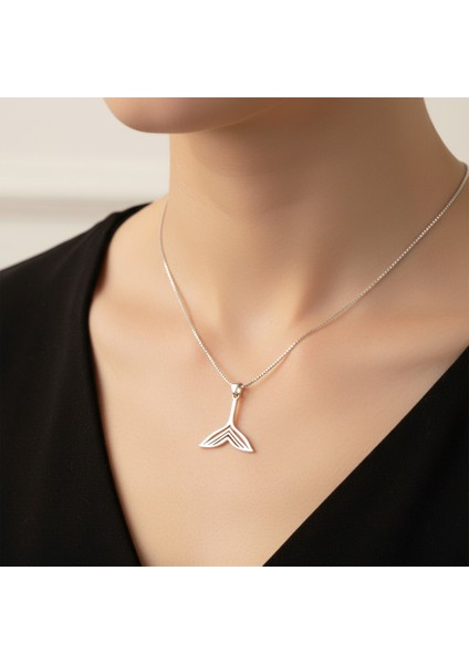 925 Ayar gümüş kolye balina kuyruğu SM5208 modelleri