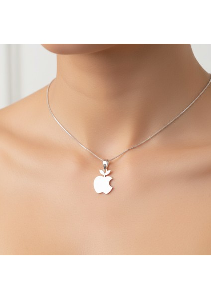 925 Ayar gümüş kolye elma SM5253 modelleri