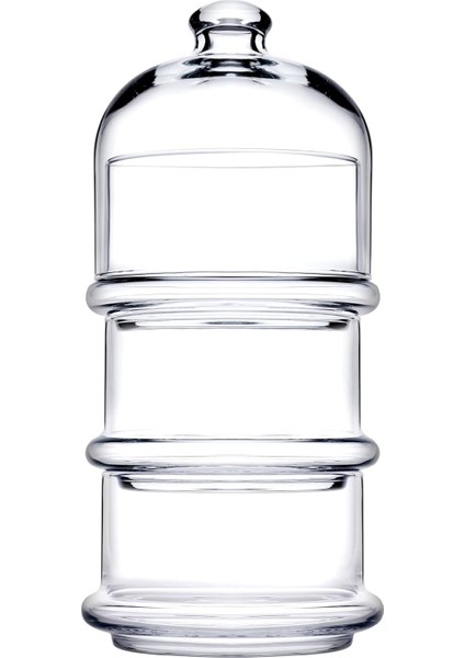 Patisserie 3 Katlı Cam Kurabiyelik - 102150