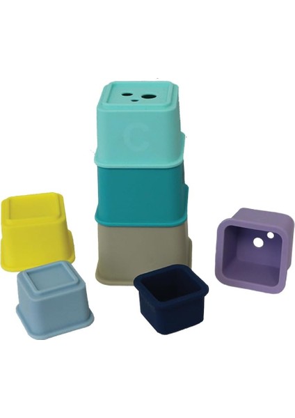 Stäk Silikon Küpler Eğitici Oyuncak, Bpa ve Ftalat Içermez.