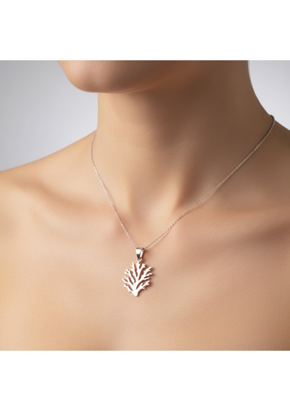 925 Ayar gümüş kolye mercan SM6563 fırsatları