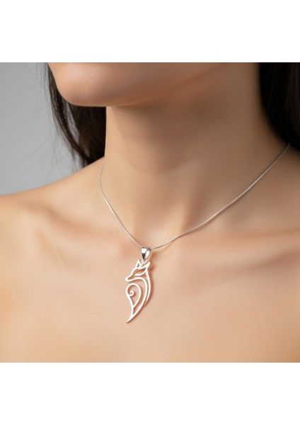 925 Ayar gümüş kolye tilki SM6959 fırsatları