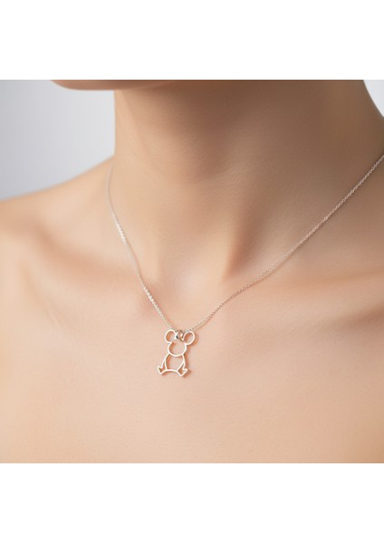 925 Ayar gümüş kolye fare SM7597 fırsatları