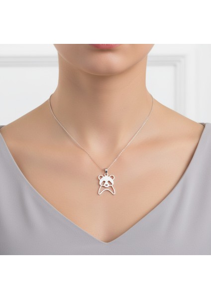 925 Ayar gümüş kolye panda SM7744 fırsatları