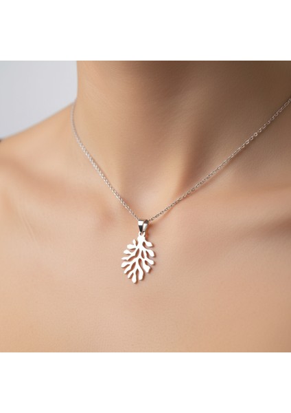 925 Ayar gümüş kolye mercan SM6564 fırsatları