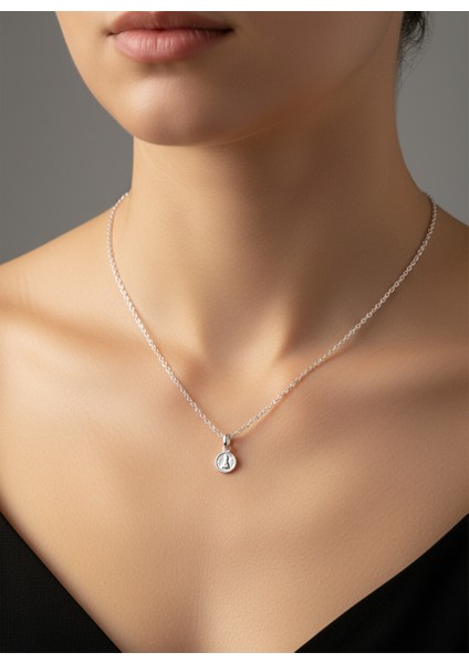 925 Ayar gümüş kolye Harf M SM6128 modelleri