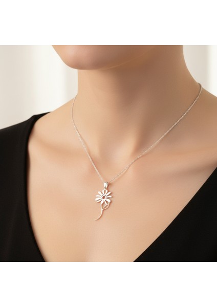 925 Ayar gümüş kolye çiçek SM6937 fırsatları
